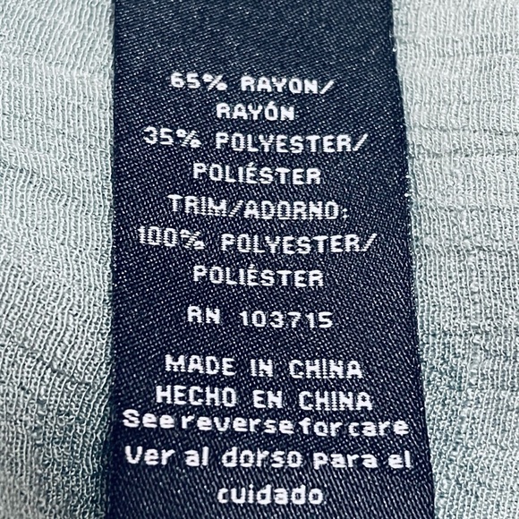 Zac & Rachel V-Neck Lace Trim Peasant Top - Picture 4 of 4